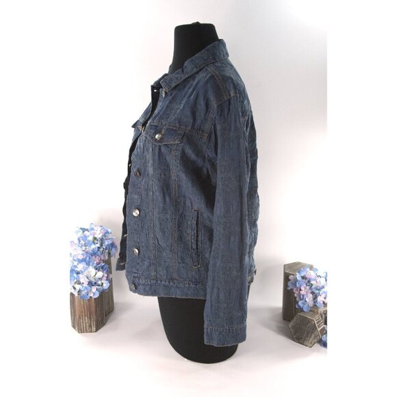 Johnny Was Qiva Embroidered Denim Jacket Size S NWT - Picture 5 of 6